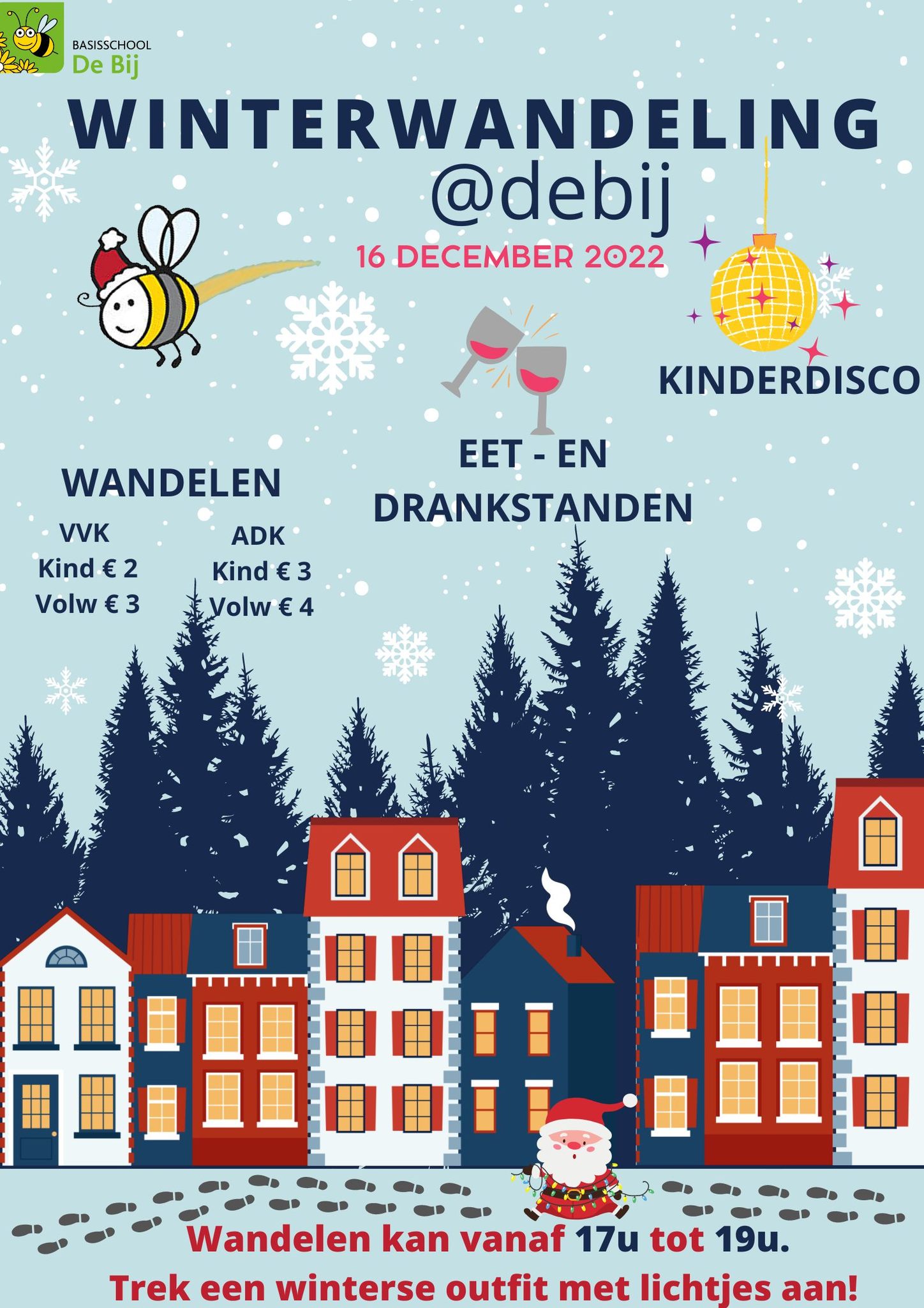 Uitnodiging winterwandeling met kerstmarkt DeBij De Bij